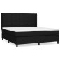vidaXL Cama box spring con colchón tela negro 180x200 cm vidaXL Cama box spring con colchón tela negro 180x200 cm