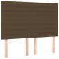 vidaXL Cama box spring con colchón tela marrón oscuro 140x200 cm vidaXL Cama box spring con colchón tela marrón oscuro 140x200 cm
