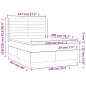 vidaXL Cama box spring con colchón tela marrón oscuro 140x200 cm vidaXL Cama box spring con colchón tela marrón oscuro 140x200 cm