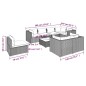 vidaXL Set muebles de jardín 9 piezas y cojines ratán sintético marrón vidaXL Set muebles de jardín 9 piezas y cojines ratán sintético marrón