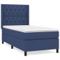 vidaXL Cama box spring con colchón tela azul 80x200 cm vidaXL Cama box spring con colchón tela azul 80x200 cm