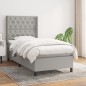 vidaXL Cama box spring con colchón tela gris claro 80x200 cm vidaXL Cama box spring con colchón tela gris claro 80x200 cm