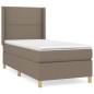 vidaXL Cama box spring con colchón tela gris taupe 100x200 cm vidaXL Cama box spring con colchón tela gris taupe 100x200 cm