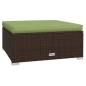 vidaXL Set muebles de jardín 10 pzas y cojines ratán sintético marrón vidaXL Set muebles de jardín 10 pzas y cojines ratán sintético marrón