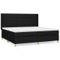 vidaXL Cama box spring con colchón tela negro 200x200 cm vidaXL Cama box spring con colchón tela negro 200x200 cm