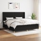 vidaXL Cama box spring con colchón tela negro 200x200 cm vidaXL Cama box spring con colchón tela negro 200x200 cm