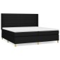 vidaXL Cama box spring con colchón tela negro 200x200 cm vidaXL Cama box spring con colchón tela negro 200x200 cm