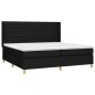 vidaXL Cama box spring con colchón tela negro 200x200 cm vidaXL Cama box spring con colchón tela negro 200x200 cm
