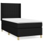 vidaXL Cama box spring con colchón tela negro 90x190 cm vidaXL Cama box spring con colchón tela negro 90x190 cm