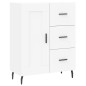 vidaXL Aparador alto madera contrachapada blanco 69,5x34x180 cm