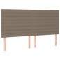 vidaXL Cama box spring con colchón tela gris taupe 200x200 cm vidaXL Cama box spring con colchón tela gris taupe 200x200 cm