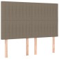 vidaXL Cama box spring con colchón tela gris taupe 140x200 cm vidaXL Cama box spring con colchón tela gris taupe 140x200 cm