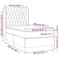 vidaXL Cama box spring con colchón tela azul 90x200 cm vidaXL Cama box spring con colchón tela azul 90x200 cm