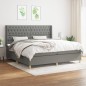 vidaXL Cama box spring con colchón tela gris oscuro 200x200 cm vidaXL Cama box spring con colchón tela gris oscuro 200x200 cm
