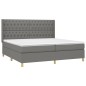 vidaXL Cama box spring con colchón tela gris oscuro 200x200 cm vidaXL Cama box spring con colchón tela gris oscuro 200x200 cm