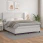 vidaXL Cama box spring con colchón cuero sintético blanco 180x200 cm vidaXL Cama box spring con colchón cuero sintético blanco 180x200 cm