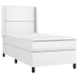 vidaXL Cama box spring con colchón cuero sintético blanco 80x200 cm vidaXL Cama box spring con colchón cuero sintético blanco 80x200 cm