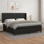 vidaXL Cama box spring con colchón cuero sintético negro 200x200 cm vidaXL Cama box spring con colchón cuero sintético negro 200x200 cm