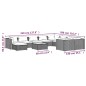 vidaXL Set muebles de jardín 11 pzas y cojines ratán sintético marrón vidaXL Set muebles de jardín 11 pzas y cojines ratán sintético marrón