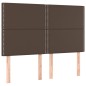 vidaXL Cama box spring con colchón cuero sintético marrón 140x200cm vidaXL Cama box spring con colchón cuero sintético marrón 140x200cm
