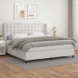 vidaXL Cama box spring con colchón cuero sintético blanco 200x200 cm vidaXL Cama box spring con colchón cuero sintético blanco 200x200 cm