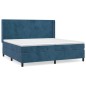 vidaXL Cama box spring con colchón terciopelo azul oscuro 200x200 cm vidaXL Cama box spring con colchón terciopelo azul oscuro 200x200 cm