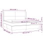 vidaXL Cama box spring con colchón terciopelo azul oscuro 200x200 cm vidaXL Cama box spring con colchón terciopelo azul oscuro 200x200 cm