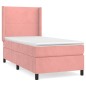 vidaXL Cama box spring con colchón terciopelo rosa 100x200 cm