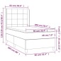 vidaXL Cama box spring con colchón terciopelo gris oscuro 90x200 cm