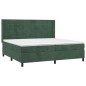 vidaXL Cama box spring con colchón terciopelo verde oscuro 200x200 cm vidaXL Cama box spring con colchón terciopelo verde oscuro 200x200 cm