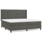 vidaXL Cama box spring con colchón terciopelo gris oscuro 200x200 cm vidaXL Cama box spring con colchón terciopelo gris oscuro 200x200 cm