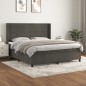 vidaXL Cama box spring con colchón terciopelo gris oscuro 180x200 cm vidaXL Cama box spring con colchón terciopelo gris oscuro 180x200 cm