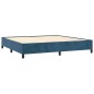 vidaXL Cama box spring con colchón terciopelo azul oscuro 200x200 cm vidaXL Cama box spring con colchón terciopelo azul oscuro 200x200 cm