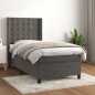 vidaXL Cama box spring con colchón terciopelo gris oscuro 80x200 cm vidaXL Cama box spring con colchón terciopelo gris oscuro 80x200 cm