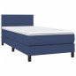vidaXL Cama box spring con colchón y LED tela azul 80x200 cm vidaXL Cama box spring con colchón y LED tela azul 80x200 cm