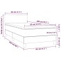 vidaXL Cama box spring con colchón y LED tela azul 80x200 cm vidaXL Cama box spring con colchón y LED tela azul 80x200 cm