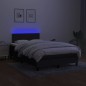 vidaXL Cama box spring con colchón LED tela negro 120x200 cm vidaXL Cama box spring con colchón LED tela negro 120x200 cm