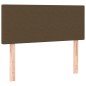 vidaXL Cama box spring con colchón LED tela marrón oscuro 100x200 cm vidaXL Cama box spring con colchón LED tela marrón oscuro 100x200 cm