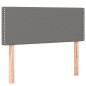 vidaXL Cama box spring colchón y luces LED tela gris oscuro 100x200 cm vidaXL Cama box spring colchón y luces LED tela gris oscuro 100x200 cm