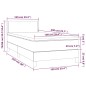 vidaXL Cama box spring colchón y luces LED tela gris oscuro 100x200 cm vidaXL Cama box spring colchón y luces LED tela gris oscuro 100x200 cm