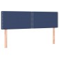 vidaXL Cama box spring colchón y luces LED tela azul 140x190 cm vidaXL Cama box spring colchón y luces LED tela azul 140x190 cm