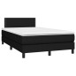 vidaXL Cama box spring con colchón LED tela negro 120x200 cm vidaXL Cama box spring con colchón LED tela negro 120x200 cm