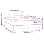vidaXL Cama box spring colchón y luces LED tela negro 140x190 cm vidaXL Cama box spring colchón y luces LED tela negro 140x190 cm