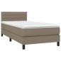 vidaXL Cama box spring colchón y luces LED gris taupe 80x200 cm vidaXL Cama box spring colchón y luces LED gris taupe 80x200 cm