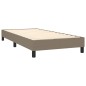 vidaXL Cama box spring colchón y luces LED gris taupe 80x200 cm vidaXL Cama box spring colchón y luces LED gris taupe 80x200 cm
