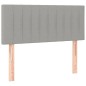 vidaXL Cama box spring colchón y luces LED tela gris claro 80x200 cm vidaXL Cama box spring colchón y luces LED tela gris claro 80x200 cm