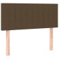 vidaXL Cama box spring colchón y luces LED tela marrón oscuro 90x200cm vidaXL Cama box spring colchón y luces LED tela marrón oscuro 90x200cm