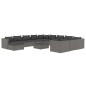 vidaXL Set de muebles de jardín 13 pzas y cojines ratán sintético gris