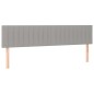 vidaXL Cama box spring colchón y luces LED tela gris claro 180x200 cm vidaXL Cama box spring colchón y luces LED tela gris claro 180x200 cm