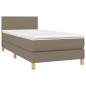 vidaXL Cama box spring colchón y luces LED gris taupe 80x200 cm vidaXL Cama box spring colchón y luces LED gris taupe 80x200 cm